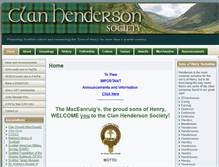 Tablet Screenshot of clanhendersonsociety.org